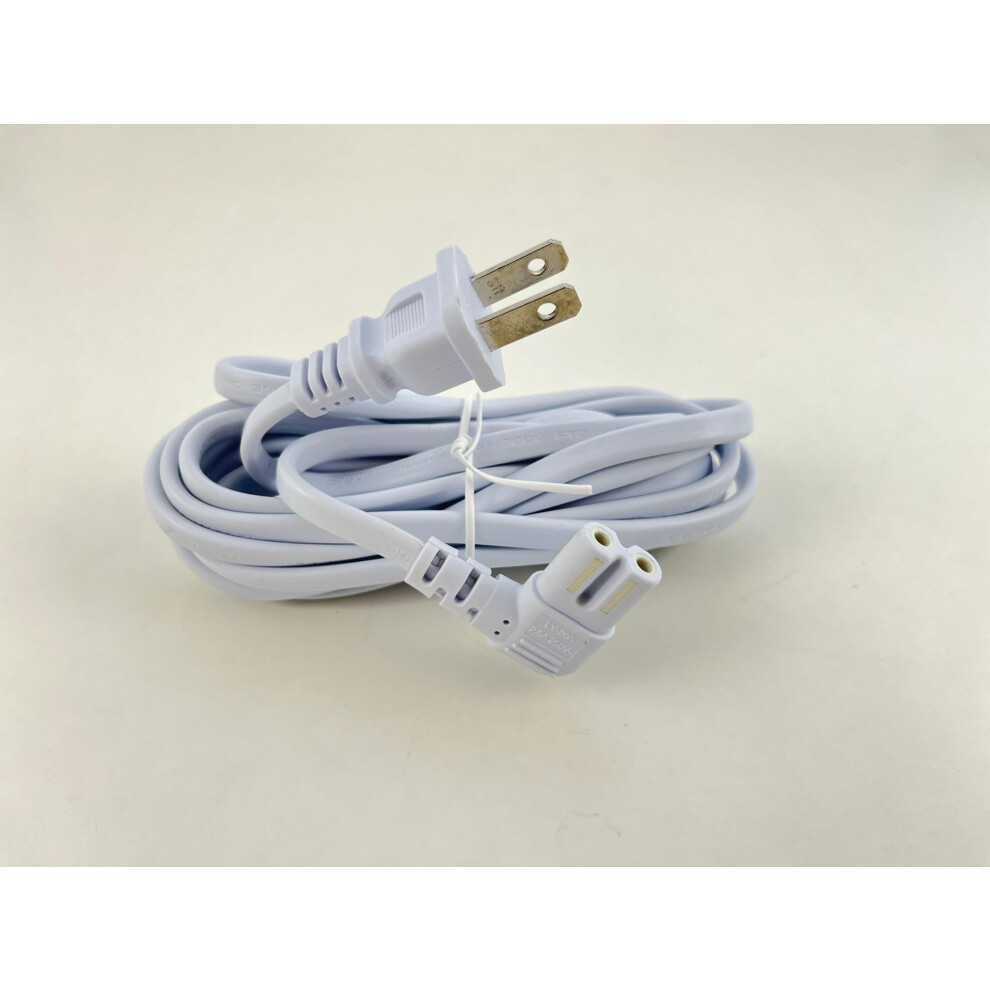 10Ft Lshaped C7 Power Cord For Sony Sars3s Rear Speaker, Extra Long Ac Cable White 9771547638537
