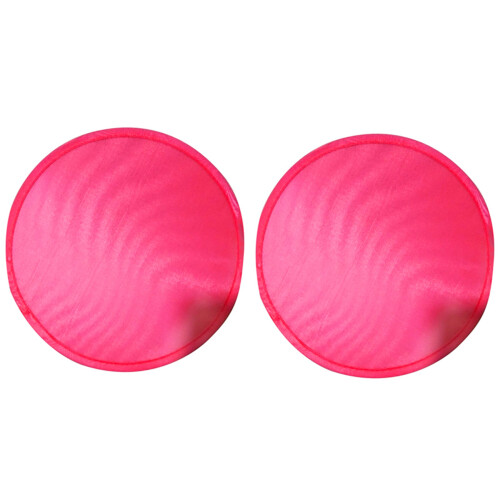 2X Leque Redondo DobráVel Vermelho 1