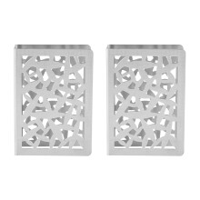 2X Napkin Holder Stainless Steel Tabletop Napkin Holder Paper Towel Rack Metal Upright Napkin Holder for Kitchen