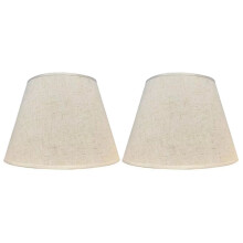 2X Table Lamp Lampshade Accessories E27 Linen Bedside Lamp Wall Lamp Floor Lamp Shade Cloth Lower Diameter 30cm White