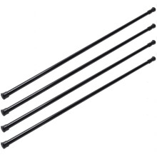 4X VarõEs de Poste de Trilho de Cortina de TensãO de Rede TelescóPica ExtensíVel de Mola de Rede TelescóPica, 70-120 Cm, Preto