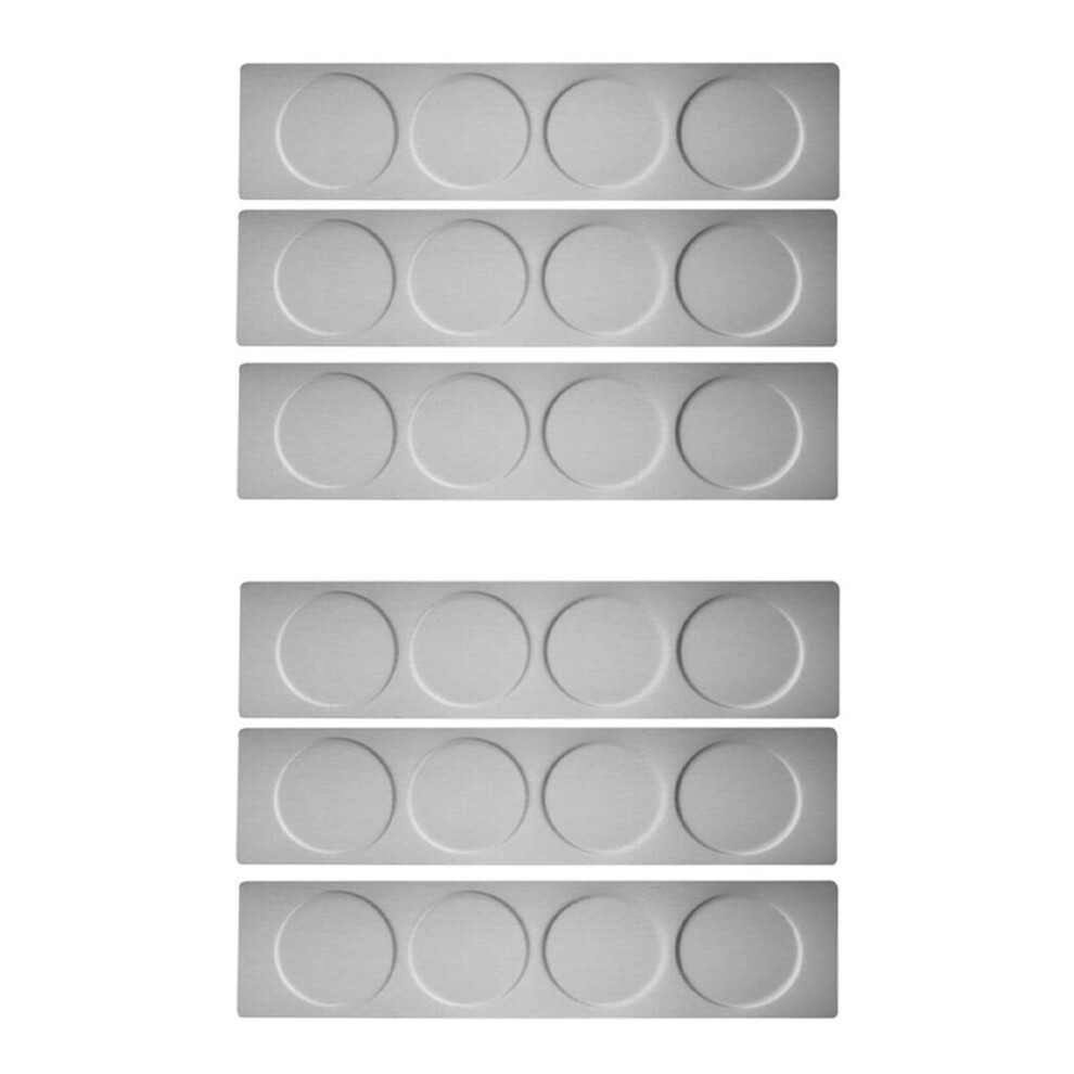 6X Magnetic Spice Jars Rack Stainless Steel Spice Jars Wall Plate Base Wall Mounted Base For Magnetic Spice Tins 6032583314650