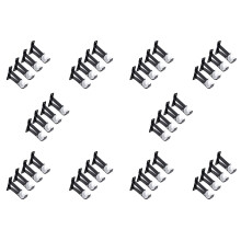 40Er Pack Single Curtain Rod Brackets für Gardinen Stange Aluminium Alloy Schwerlast Gardinen Stangen Halter (Schwarz)