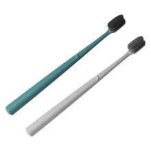 Travel Toothbrush Set with Soft Nylon Bristles and Protective Tube, Compact for Adults, 2pcs Random Color