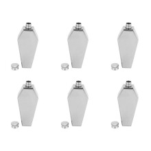 6X Hip Flask 100ML Personalized Coffin Shape Portable Flagon Travel Wine Pot Bar Supplies Men's Gift