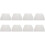 8 Pcs 19 cm x 12.5cm Flat White Plastic Cake Decorator Dough Pastry Scraper Tool 1
