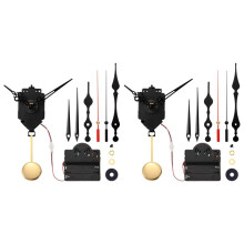 2X Quartz Pendulum Trigger Clock Movement Chime Westminster Melody Mechanism Clock Kit with 6 Pairs of Hands