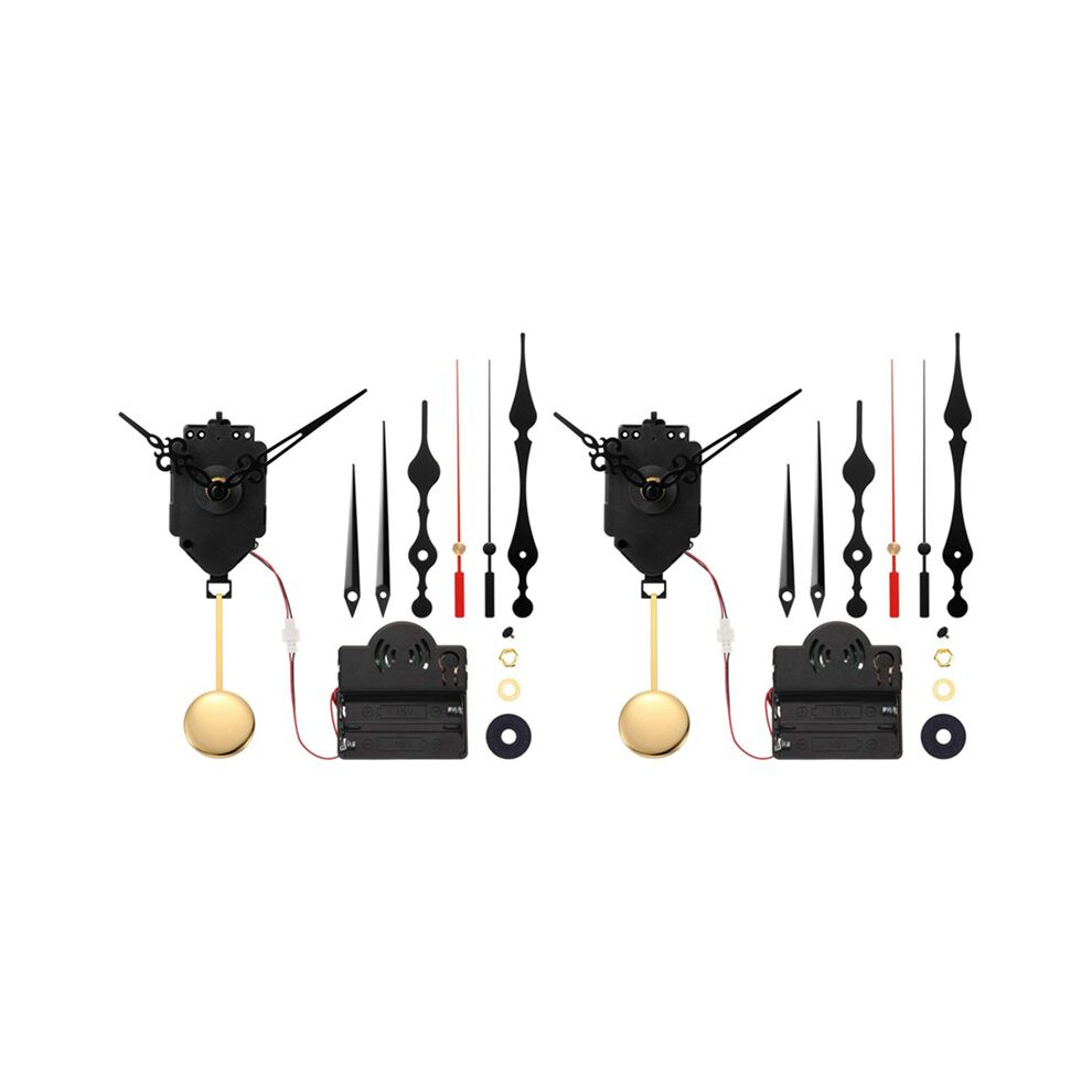 2X Quartz Pendulum Trigger Clock Movement Chime Westminster Melody Mechanism Clock Kit With 6 Pairs Of Hands 4711071690132