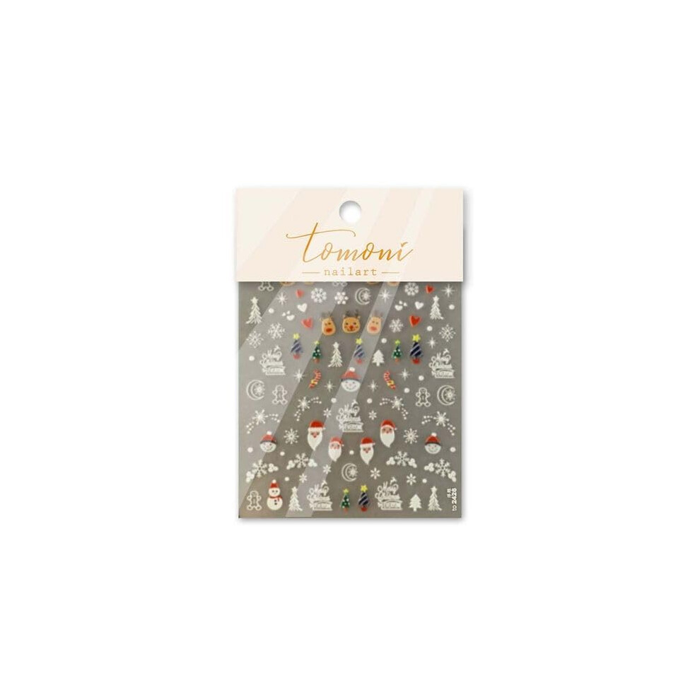 1Pc Christmas Nail Stickers Snowflake Santa Claus Elk Decals Self Adhesive Festive Manicure Accessories Color A2