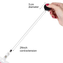 Retractable Badge Holder Reel 200-Count ID Card Holder Reel with Metal Belt Clip Key Ring for Id Name Card Keychain