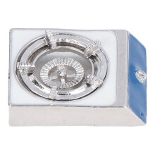 Miniature 1:12 Alloy Gas Stove Model for Dollhouse Kitchen, Realistic Toy