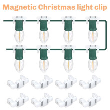 40Pack Strong Magnetic Christmas Light Clips Roof for C9 Socket, Roof Outdoor,Outside Xmas String Rope Siding Fence