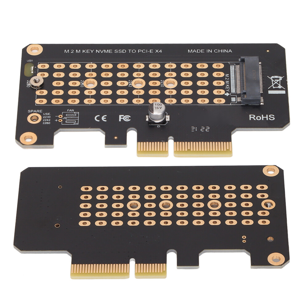 Nvme M.2 To Pcie 3.0 Riser Card 32Gbps X4 Expansion For Win Os Linux Black 4071390431183