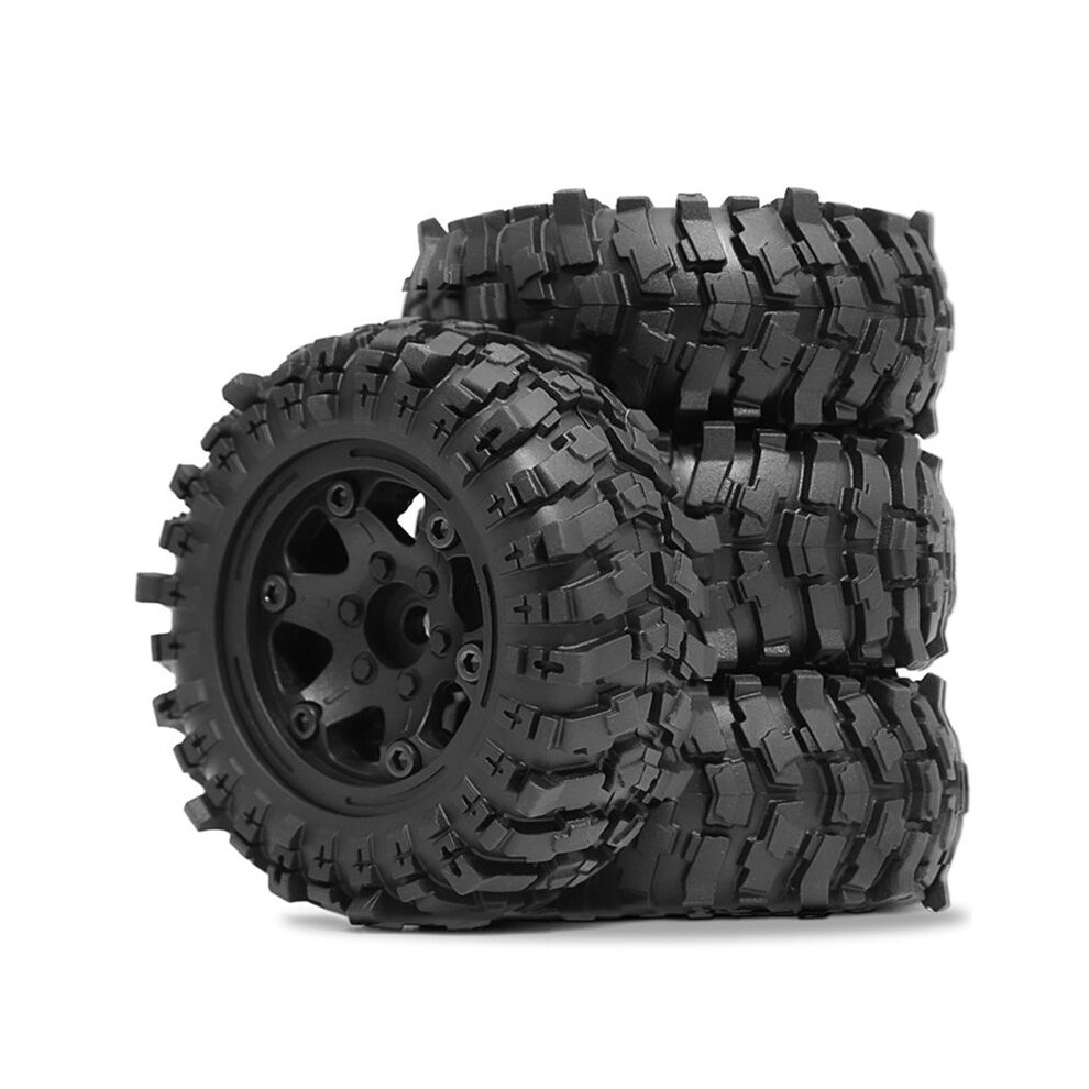 4Pcs 88Mm 1.9In Beadlock Wheel Rim And Soft Rubber Tire Set For 1/10 Rc Crawler Car Axial Scx10 Pro Capra Trx4,B 6033840901521