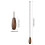 20 Pieces Ceiling Fan Chain Pulls Wooden Pull Chain Extension Pull Chain for Ceiling Light Lamp Fan Chain (Walnut Color) 6