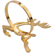 72Pcs Christmas Elk Deer Napkin Rings Gold Alloy Napkin Buckle Napkin Ring Holder Hotel Restaurant Table Decoration