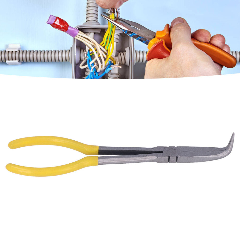 45# Steel Long Reach Needle Nose Pliers, 11In Cable Cutter, 90 Tip 9341390431700