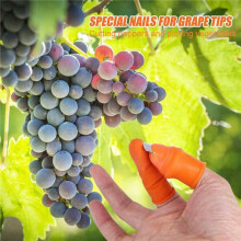 4X Gardening Silicone Thumb Knife with Finger Cots Thumb Knife Picker for Fruits Vege-L