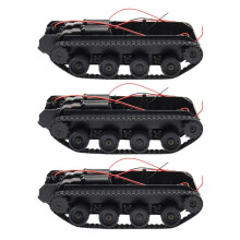 3X Rc Tank Robot Tank Car Chassis Kit Rubber Track Crawler for 130 Motor DIY Robot Toys for Children