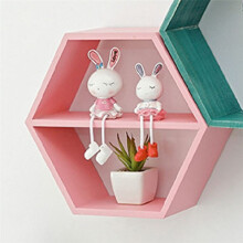 Hexagon Shelves Honeycomb Shelves Wall Mounted Storage Background Wall Shelf Mounted Shelf Hexagonal Storage Rack