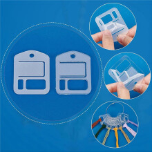 90pcs Acrylic Embroidery Floss Drop, Clear Embroidery Thread Organizers Slim Floss Bobbins -Stitch Thread Bobbins