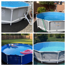 Durable 4 Meter Round Swimming Pool Ground Mat with Sharp Object Protection for Outdoor Floors