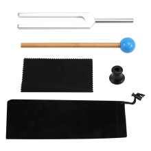 2X 432 Hz Tuning Fork with Hammer, for Healing Sound Healing Therapy and Yoga, Aluminum Alloy Tuning Fork Silver