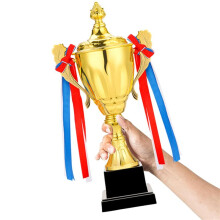 2pcs 11.8 Inch Gold Trophy Cup for Sports Meeting Competitions Soccer Winner Team Awards and Competition Parties Favors