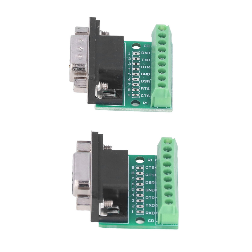 Db9 9 Pin Connector With Screw Terminal Male To Female Adapter For Rs232 Rs485 9361390432354