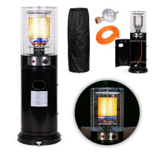 Gas Patio Heater 11 kW with Glass Tube & Cover