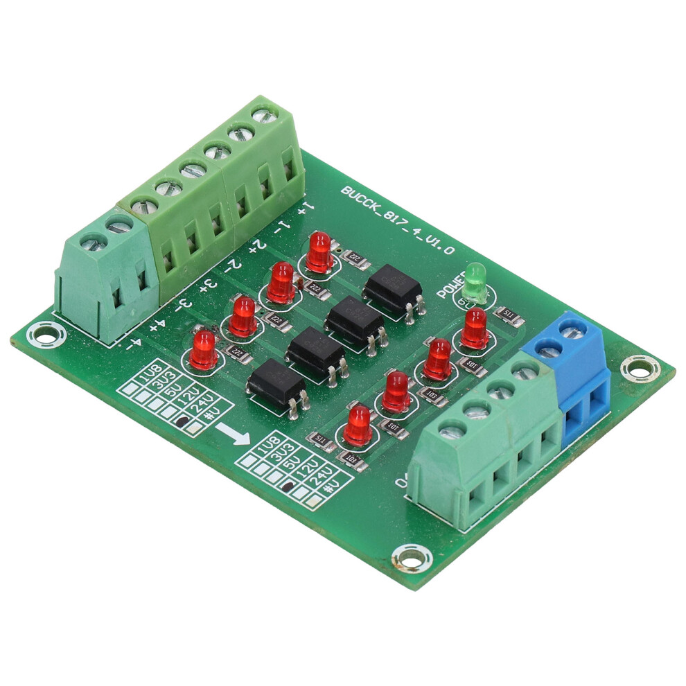 24V To 5V Optocoupler Isolation Board 4 Channel Plc Level Converter Module 7891376079256