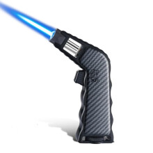 Butane Torch Lighter Windproof Jet Flame Refillable Adjustable Flame for Cooking BBQ Cigar Camping