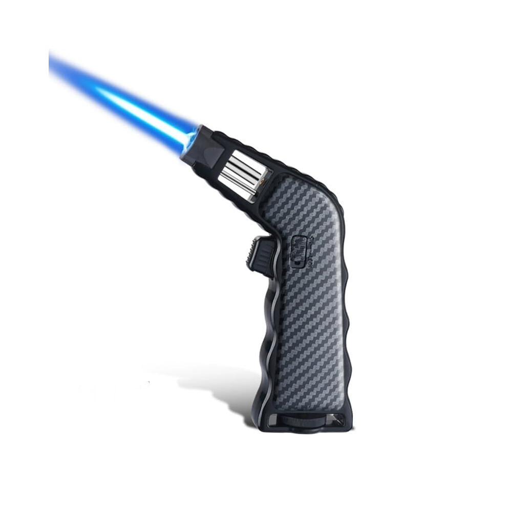 Butane Torch Lighter Windproof Jet Flame Refillable Adjustable Flame for Cooking BBQ Cigar Camping