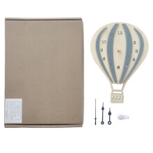 Hot Air Balloon Shaped Mute Wall Decorsative Clock Art Decors Wall Clock for Home Office (Without Battery),Grey