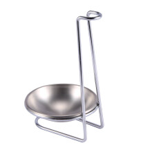 2X Stainless Steel Spoon Rest Holder,Long Handle Vertical Saving Soup Ladles Holders Ladle Rest Soup Ladle Holder