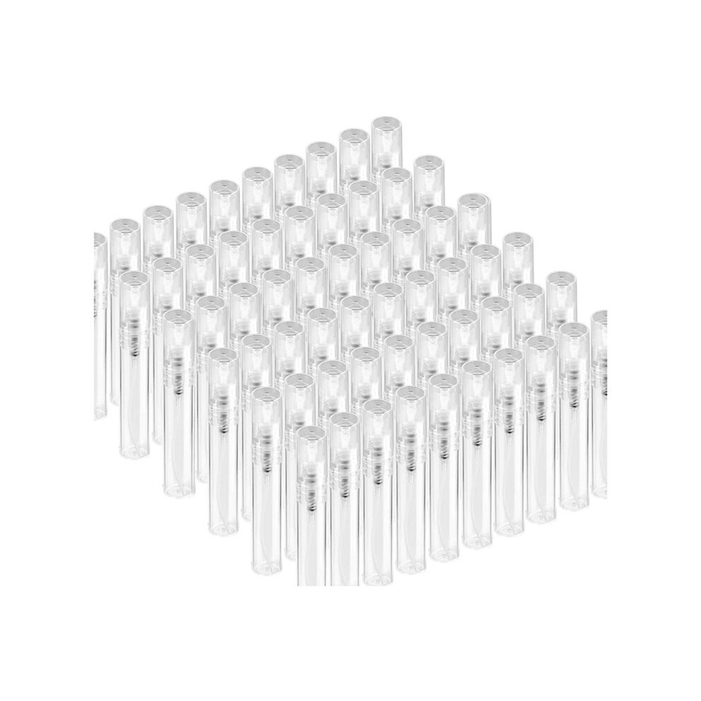 Brecantia 60Pcs 5Ml Spray Bottle, Clear Plastic Spray Bottle Empty, Fine Mist Refillable Perfume Bottle,Perfume Atomizer