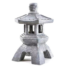 AcessóRio de Jardim Ornamento Resina Movida A Energia Solar Pagode Lanterna PaláCio Lanternas Torre EstáTua Lâmpada Solar DecoraçãO de Jardim A