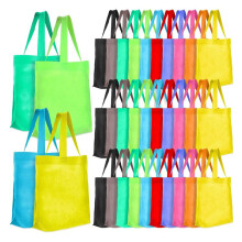 50 Piezas de Bolsas Reutilizables No Tejidas, Bolsas de Regalo Multicolores, Bolsas de Mano de Colores en , Bolsas de Tela A Granel para