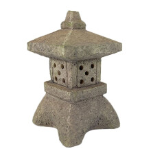 AcessóRio de Jardim Ornamento Resina Movida A Energia Solar Pagode Lanterna PaláCio Lanternas Torre EstáTua Lâmpada Solar DecoraçãO de Jardim B