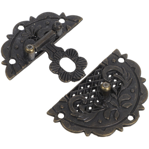 1Set Vintage Sluiting Zinklegering Gouden Decoratieve Hasp