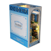 DIY Book Nook Regal 3D Holzpuzzle BüCherregal Einsatz Miniatur Bausatz Montage BüCherregal für Kinder Erwachsene