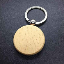 200 Stück Leer Runde Holz Schlüsselanhänger DIY Holz Schlüssel Anhänger Schlüsselanhänger KöNnen DIY Geschenke Gravieren