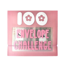 100 Envelopes Money Saving Binder, Storage Binder for 100 Envelopes Money Saving Challenge Kit, Gift As Challenge Book,D
