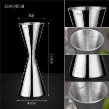 4X Stainless Steel Measure Cup Double Bar Party Wine Cocktail Shaker Jigger 45Ml