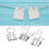20Pcs Durable Iron Paper Clips - Strong Clamp, Small Duck Design, Silver 13