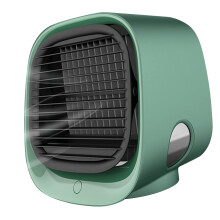 Portable Silent Misting Fan with Fine Mist Spray, 2W Energy Saving ABS Travel Cooling Fan Green