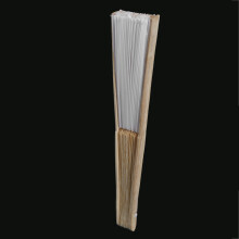 60 Teile 21 cm Weisse Farbe Stoff Hand Fan, Seide Hand Fan Hochzeit Foerderung Gunsten