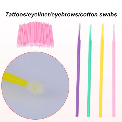 400pcs Bendable Micro Makeup Wands for Eyeliner Eyeshadow Precise Application 2