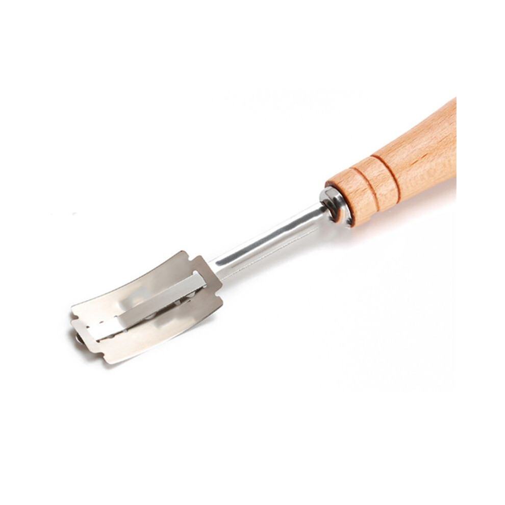2X Bread Bakers Cutter Slashing Tool Dough Making Wood Handle Bakeware For Bread Bakeware Kitchen With 10X Blades 6032751620408