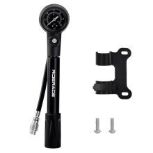 Riderace Bike Shock Pump 300PSI Pressure with Gauge Bicycle Schrader Presta Cycling Front Fork Rotatable Hose